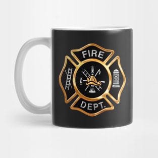 Fire Department Gold Badge Mug